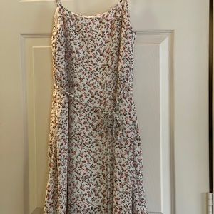 Floral white and pink dress